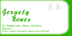 gergely mencs business card